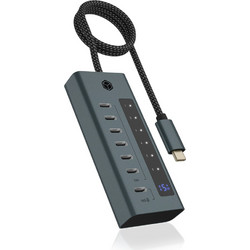 Icy Box IB-HUB1457-C31 USB Hub 3.1 USB-C με 7 Θύρες USB-C