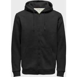 Only & Sons Ανδρική Ζακέτα Φούτερ με Κουκούλα και Φερμουάρ Μαύρη 22028623