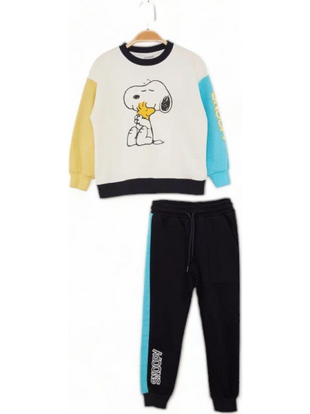 Cimpa Snoopy Peanuts Παιδικό Σετ Φόρμας Εκρού Μαύρο SN21630