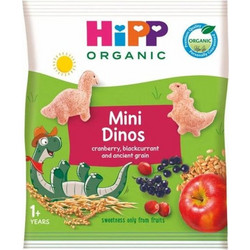 Hipp Mini Dinos Βιολογικά Μπισκότα 12m+ Χωρίς Ζάχαρη 30gr