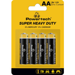 Powertech Zinc Carbon Super Heavy Duty AA 4τμχ
