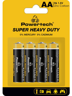Powertech Zinc Carbon Super Heavy Duty AA 4τμχ