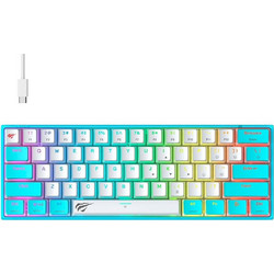 Havit KB877L Μηχανικό Gaming Πληκτρολόγιο 60% RGB Blue White