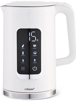 Feel-Maestro MR-024 Ανοξείδωτος Βραστήρας 1.7lt 2200W με Ρύθμιση Θερμοκρασίας Λευκός