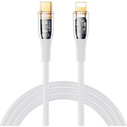 Remax RC-C061 Braided LED USB-C to Lightning Cable 20W 1.2m White RC-C061