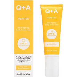 Q+A Peptide Αντηλιακή Κρέμα Προσώπου Αντιγηραντική SPF50+ 50ml