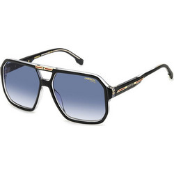 Carrera CA01/S EI7/08 Ανδρικά Γυαλιά Ηλίου Aviator Κοκάλινα Μαύρα με Μπλε Degradee Φακό