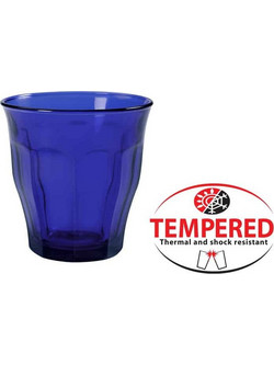 Duralex Σετ Ποτήρια Νερού Γυάλινα Picardie Σκούρο Μπλε 250ml 12τμχ