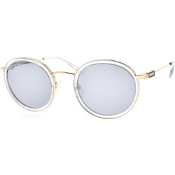 Lancel LA91009 C02 Γυναικεία Γυαλιά Ηλίου Στρογγυλά Μεταλλικά Ασημί με Μπλε Polarized Φακό