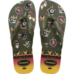 Havaianas Top Tribo Ανδρικές Σαγιονάρες Αντιολισθητικές Χακί 4144505-1293