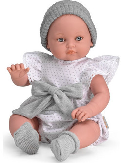 Magic Baby Alicia με Λευκό Φόρεμα & Σκούφο