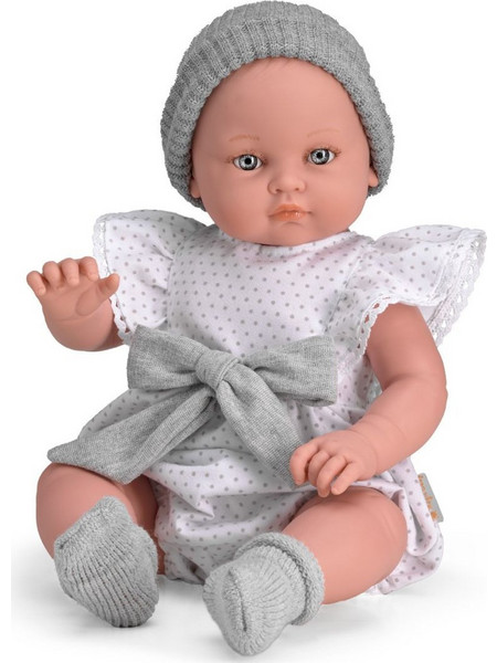 Magic Baby Alicia με Λευκό Φόρεμα & Σκούφο