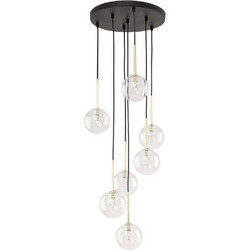 TK Lighting Nilos Κρεμαστό Φωτιστικό Οροφής Πολύφωτο Μαύρο 5362