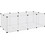 vidaXL Περίφραξη Τρωκτικών Λευκή 144x74x46.5cm