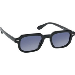 EyeLead L718 Ανδρικά Γυαλιά Ηλίου Τετράγωνα Κοκάλινα Μαύρα με Μαύρο Polarized Φακό