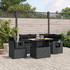 vidaXL Σετ Σαλόνι Κήπου Rattan 6τμχ Μαύρο 3271755