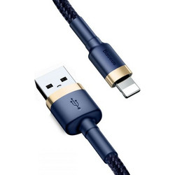 Baseus Cafule Braided USB-A to Lightning Cable 2m Blue Golden CALKLF-CV3