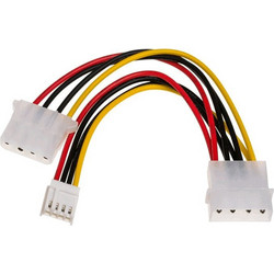 Akyga AK-CA-14 Καλώδιο Τροφοδοσίας 4-Pin Molex Male to 2 x 4-Pin Molex Female 0.15m Multicolor