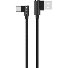 Awei CL-33 Angle 90° Braided USB-A to USB-C 1.2m Black