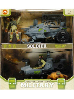 Military Soldier Στρατιωτικό Όχημα Χιονιού, Ελικόπτερο, 2 Φιγούρες & Εξοπλισμός Σετ Φιγούρες Δράσης για 3+ Ετών