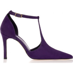 Sante Γόβες Suede με Τακούνι Στιλέτο & Λουράκι Μωβ 23-536-02