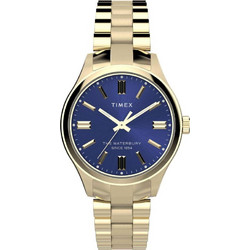 Timex Waterbury Γυναικείο Ρολόι με Χρυσό Μεταλλικό Μπρασελέ TW2W40300