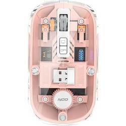 NOD Cyberpink Ασύρματο Bluetooth Ποντίκι Transparent Pink