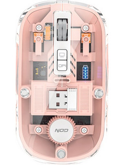 NOD Cyberpink Ασύρματο Bluetooth Ποντίκι Transparent Pink