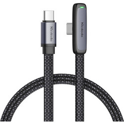 Mcdodo CA-3360 Angle 90° Braided Flat USB-C to USB-C 65W 1.2m Black 6921002633604