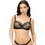 Miss Rosy Σουτιέν Balconette Push Up με Μπανέλα Μαύρο 197