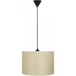 Heronia Lighting Κρεμαστό Φωτιστικό Οροφής Μονόφωτο E27 Μπεζ Φ30cm 14-0296