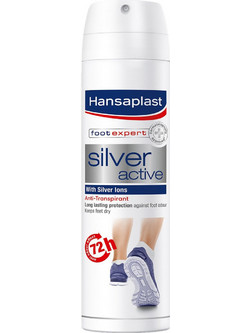 Hansaplast Silver Active Αποσμητικό Spray 72h Χωρίς Αλουμίνιο για Μύκητες Ποδιών 150ml