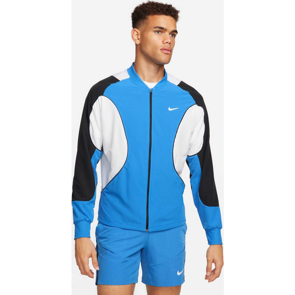 Nike Dri-FIT Tennis Jacket Ανδρική Ζακέτα με Φερμουάρ Γαλάζια