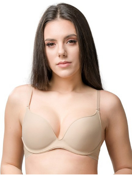 Luna Miracle One Σουτιέν για Βαθύ Ντεκολτέ Push Up με Μπανέλα Μπεζ 1809