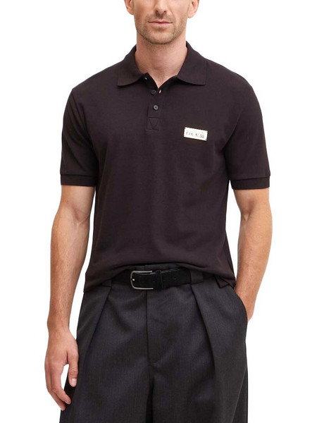 Versace Jeans Couture Ανδρική Μπλούζα Polo Κοντομάνικη Μαύρη 77GAGT08CJ01T-899