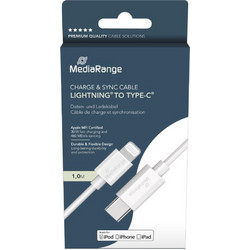 MediaRange MRCS215 USB-C to Lightning Cable 1m White 4260664873976