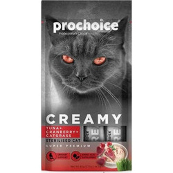 Prochoice Creamy Sterilised with Tuna, Cranberry & Catgrass 60gr