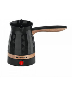 Telemax 31-0003 Ηλεκτρικό Μπρίκι 1000W 250ml Μαύρο