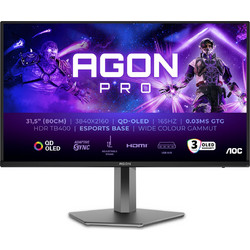 AOC AGON PRO AG326UD QD-OLED HDR Gaming Monitor 31.5" 3840x2160 165Hz 0.03ms