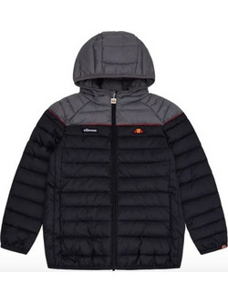 Ellesse Παιδικό Μπουφάν Χειμωνιάτικο Puffer Αντιανεμικό Μαύρο Γκρι S3X21112