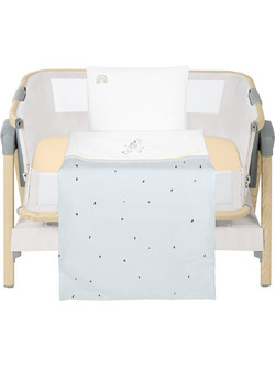 KikkaBoo Stripy Friends Σετ Λίκνου White/Mint Green 5τμχ