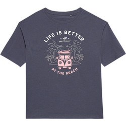 4F Παιδικό T-Shirt Κοντομάνικο Ανθρακί 4FJWSS24TTSHF1146-22S