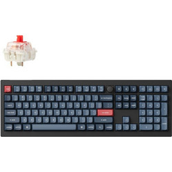 Keychron V6 Max QMK/VIA Ασύρματο Μηχανικό Gaming Πληκτρολόγιο με Gateron Jupiter Red Διακόπτες RGB Black