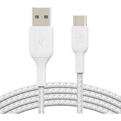 Belkin Braided USB-A to USB-C 2m White CAB002BT2MWH