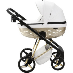 Adamex Quantum Star Eco Καρότσι Μωρού 2 σε 1 White Golden