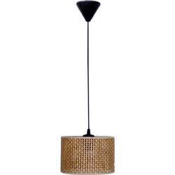 Ηeronia Lighting Κρεμαστό Φωτιστικό Οροφής Μονόφωτο E27 Καφέ Φ20cm 14-0327