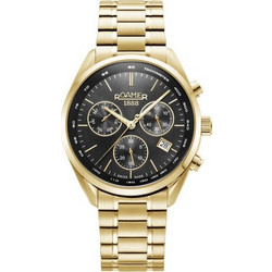 Roamer Pro Ανδρικό Ρολόι Χρονογράφος με Χρυσό Μεταλλικό Μπρασελέ 993819488520