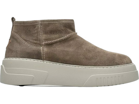 Commanchero Γυναικεία Μποτάκια Πλατφόρμα Suede Γκρι με Γούνα 51243-428