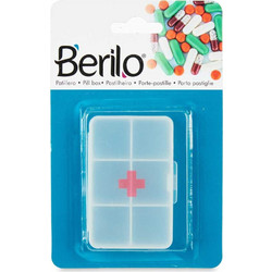 Berilo Θήκη Χαπιών 6 Θέσεων Διαφανής 12τμχ