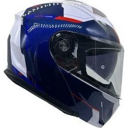Faseed FSD 967 Blue White Κράνος Μηχανής Flip-Up 1700gr